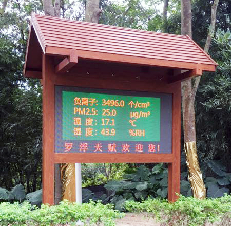 旅游景區負氧離子實時環境監測系統案例實拍 旅游景區負氧離子實時環境監測系統案例實拍