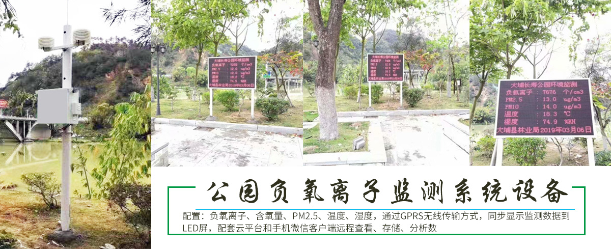 梅州大埔縣大埔長壽公園負氧離子監測系統設備 梅州大埔縣大埔長壽公園負氧離子監測系統設備