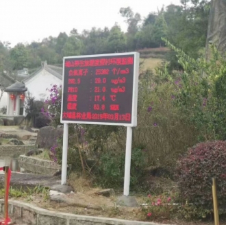 瑞山養生旅游度假村負氧離子環境監測系統設備案例